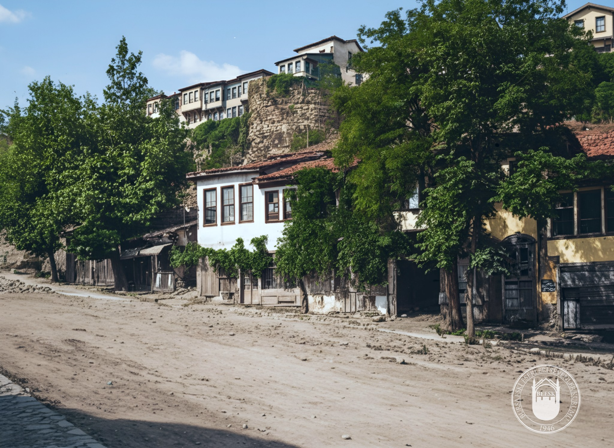 1940larda Bursa'da bir cadde