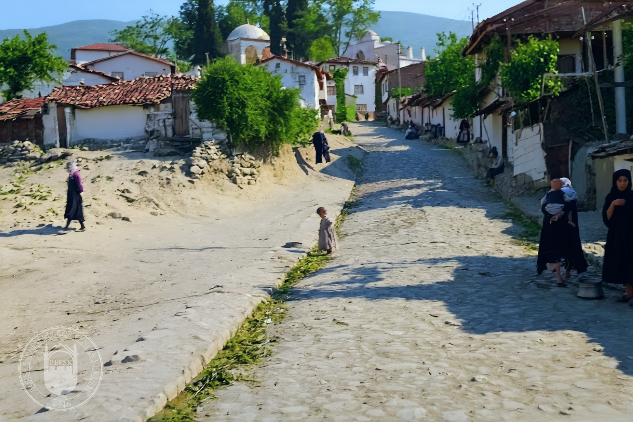 1940larda Bursa'da bir sokak